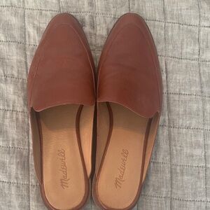 Madewell Chestnut Leather Slip-On Loafers